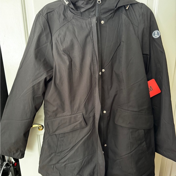 NWT NEW LANDS END Wms M Black 3 in 1 Quilted Jacket warm waterproof.Snap out ves - Picture 6 of 12